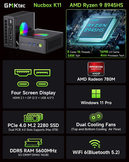 1012-GMKtec AMD Ryzen™ 9 8945HS -- NucBox K11