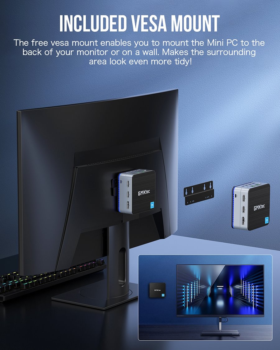 1007-GMKtec Intel 12th Alder Lake N100 Mini PC