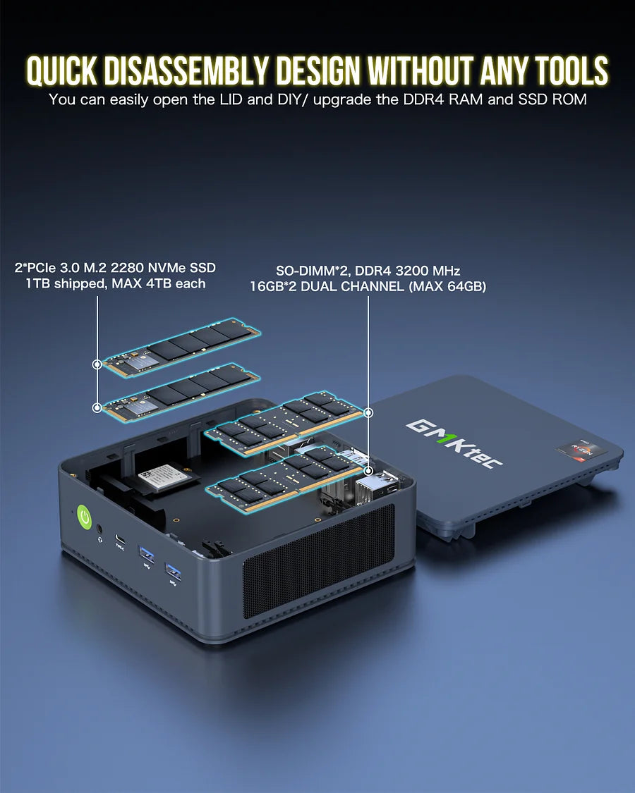 1005-GMKtec AMD Ryzen 7 5825U Mini PC